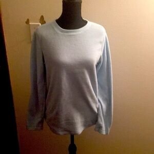 Swiss alps women’s baby blue fleece long sleeve tee shirt